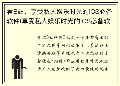看B站,享受私人娱乐时光的iOS必备软件(享受私人娱乐时光的iOS必备软件——细节揭秘!)